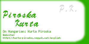 piroska kurta business card